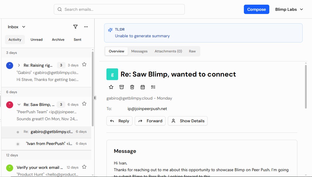 Blimp Email Client