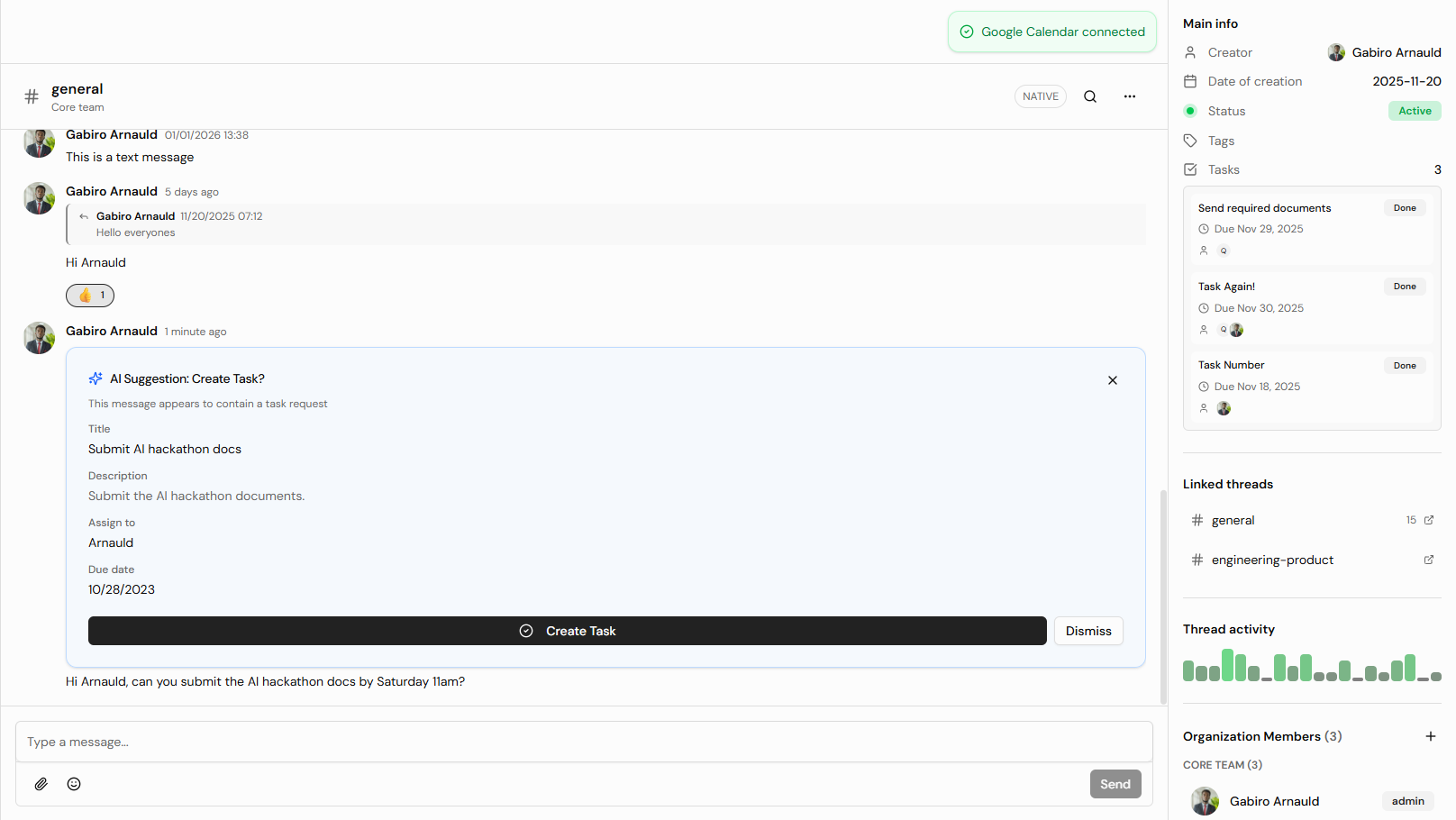 Tasks from Conversations